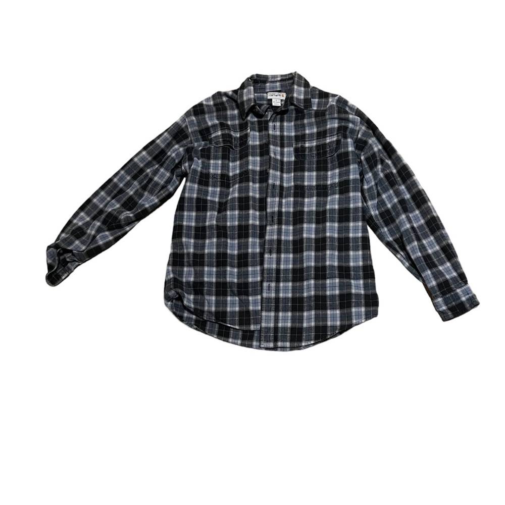 Carhartt Midweight Flannel Button Down Work Shirt Jacket Mens L Original Fit